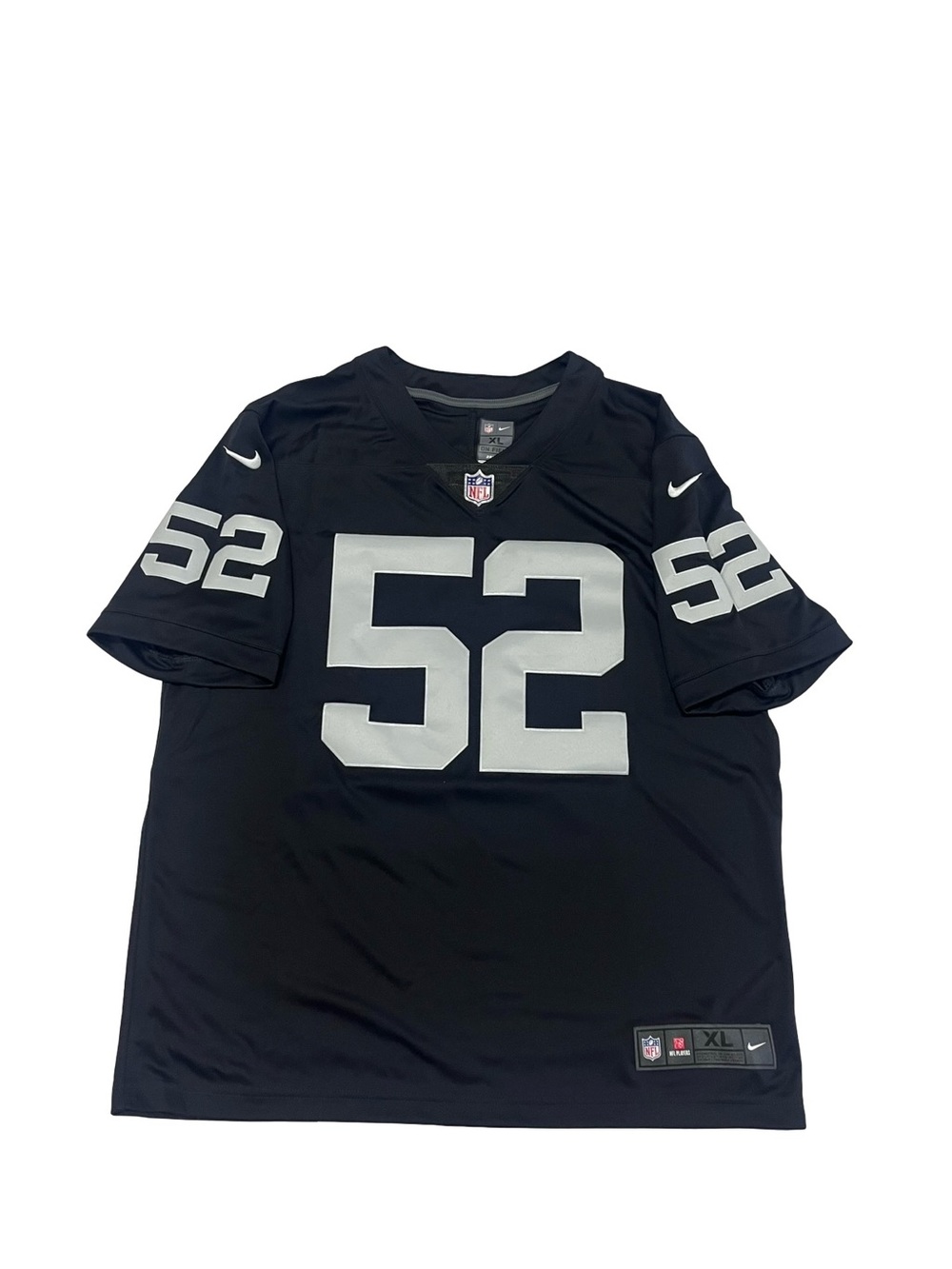 Nike Oakland Raiders Mack Embroidered #52 On field Black Jersey NFLPA Sz XL NFL